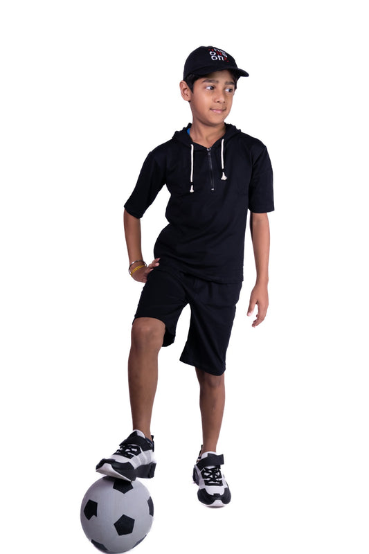 OneOneOne half sleeves hoodie set