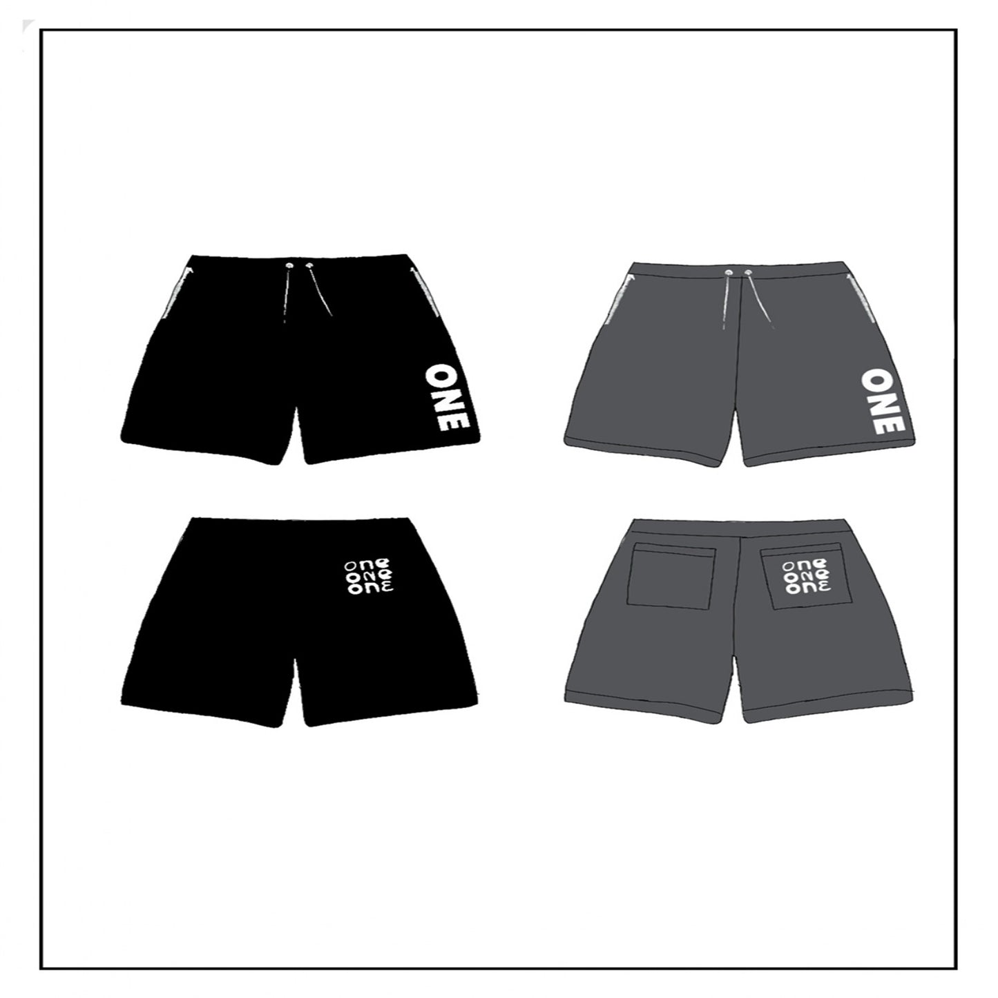 OneOneOne sportswear short pant set of two